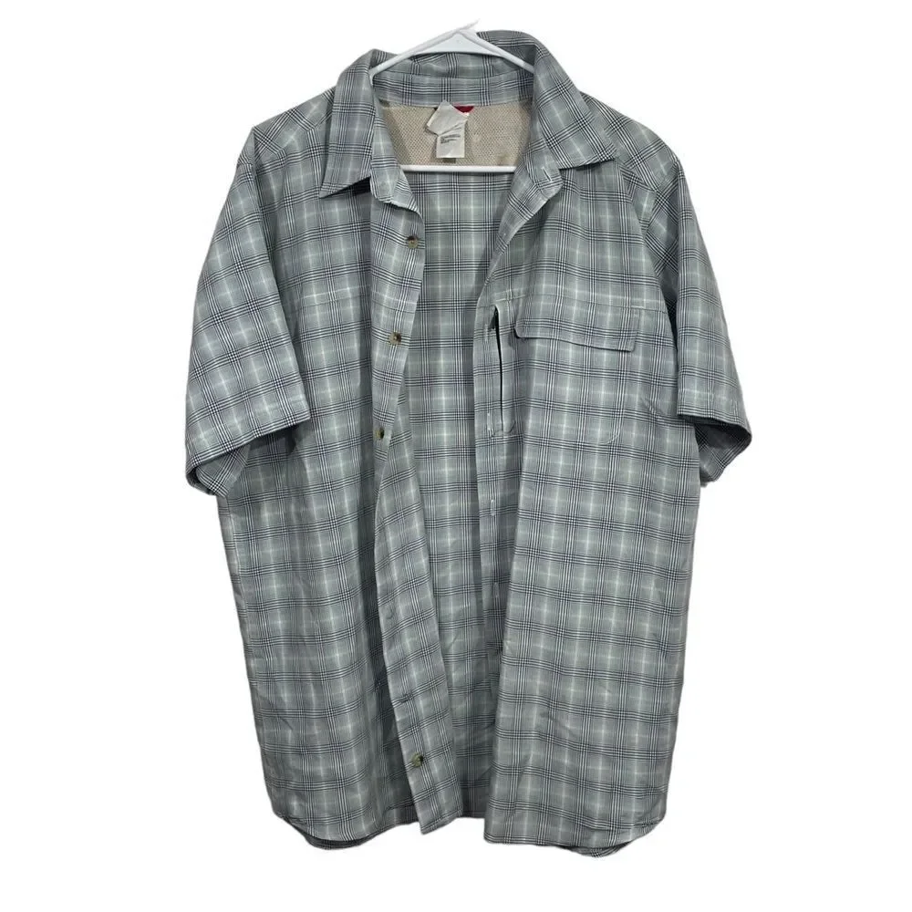 The North Face Plaid Athletic Short Sleeve Polo Shirt